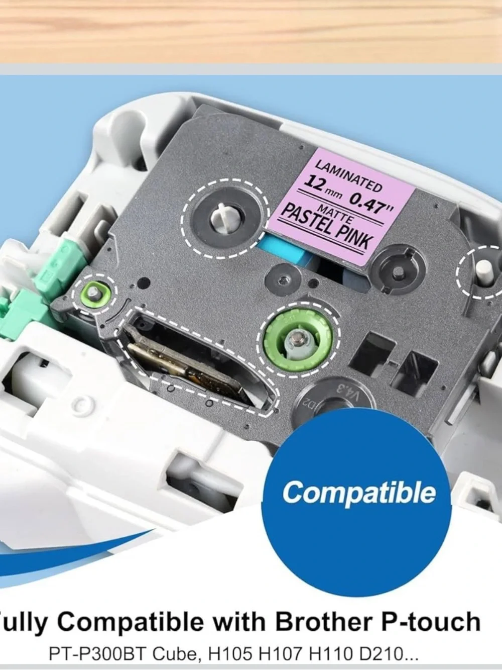 Replace for Brother P-Touch Label Maker Tape Ptouch TZe TZ Tape 12mm 0.47